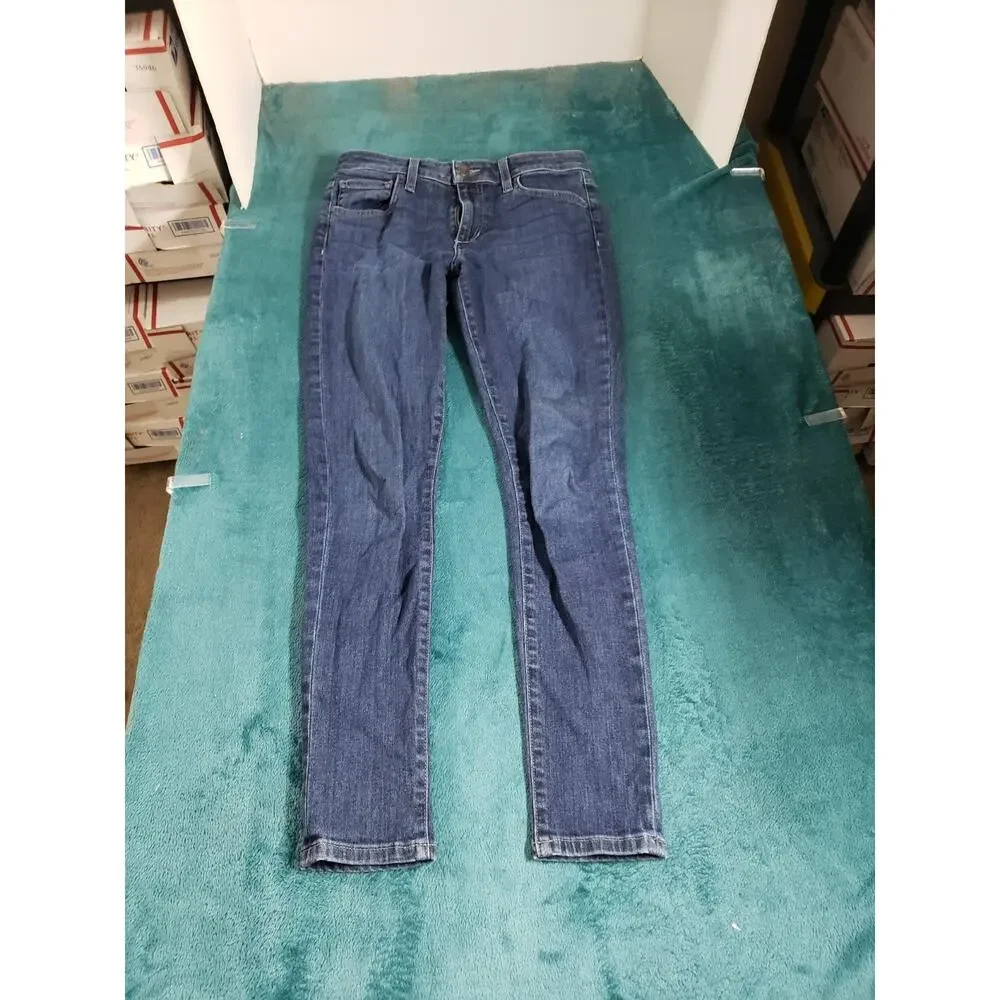 Joes Jeans Size 27 Women Blue Denim Stretch Pants Mid Rise Curvy Skinny Ankle